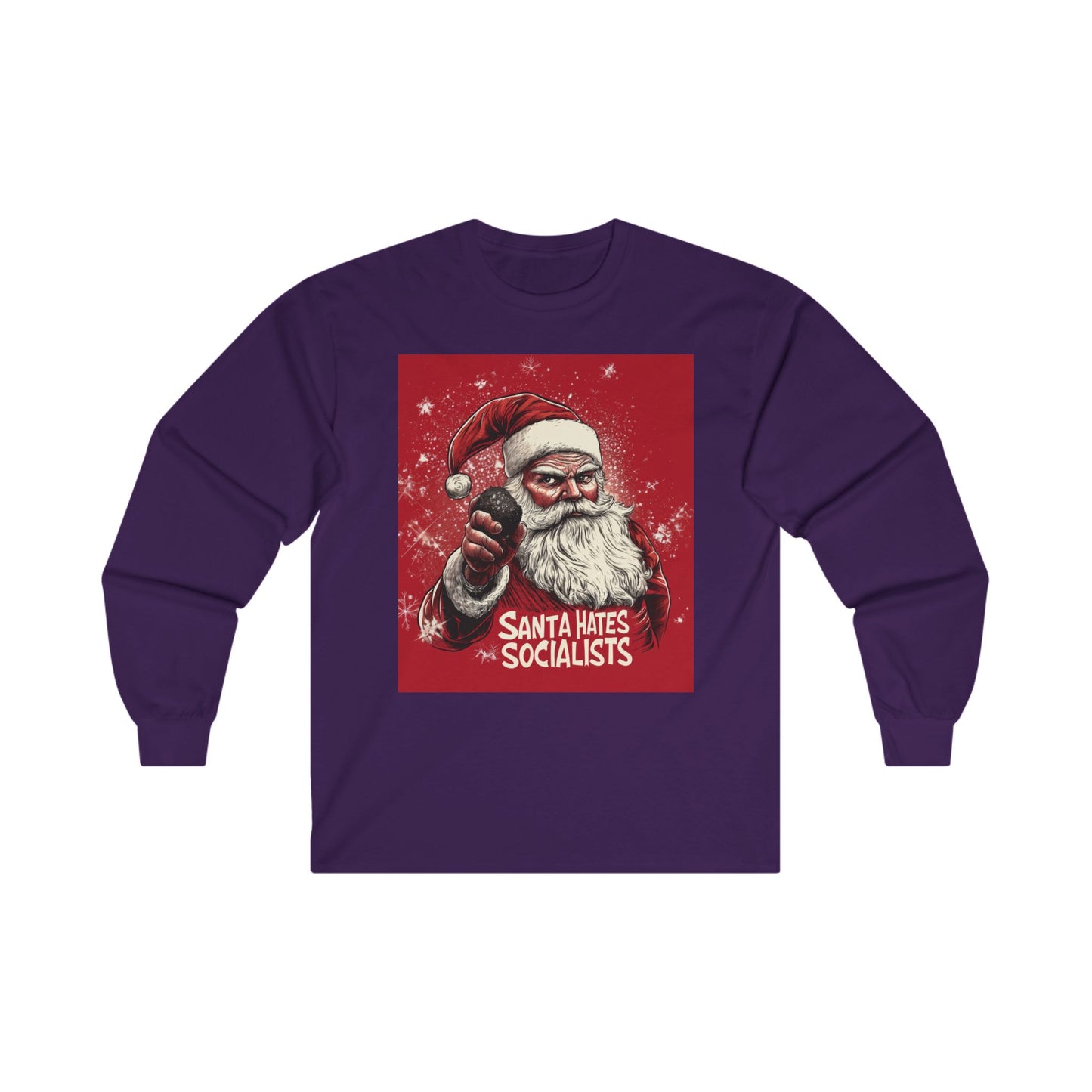 Santa Hates Socialists Unisex Ultra Cotton Long Sleeve Tee