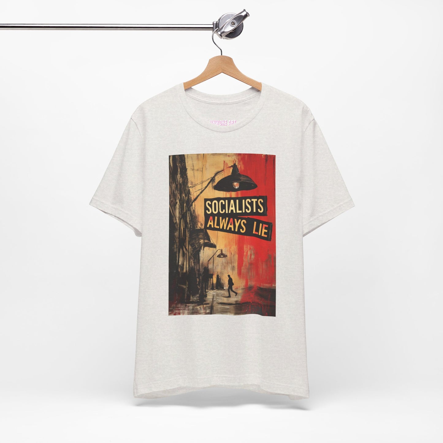 Socialists Always Lie - City Scene, Unisex Jersey Short Sleeve Tee