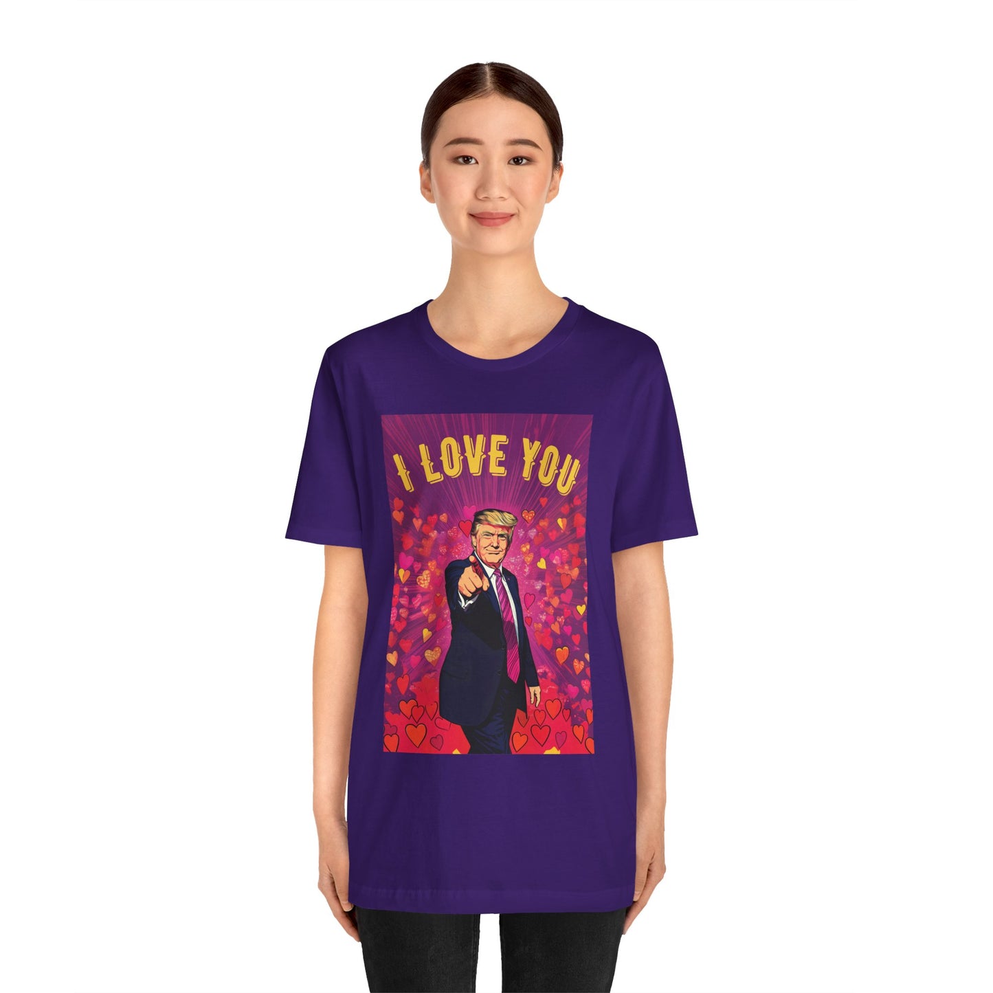 Donald Trump 'I Love You' Valentine's Day Unisex Jersey Short Sleeve Tee