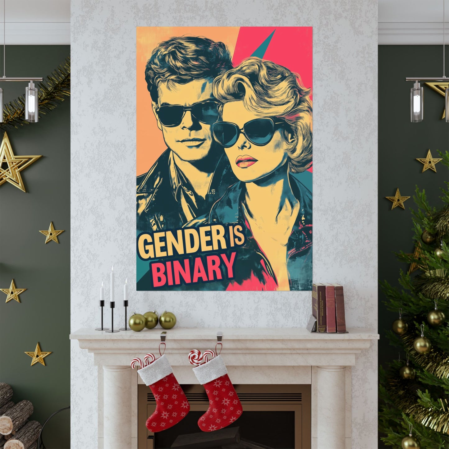 Gender Is Binary Matte Vertical Posters