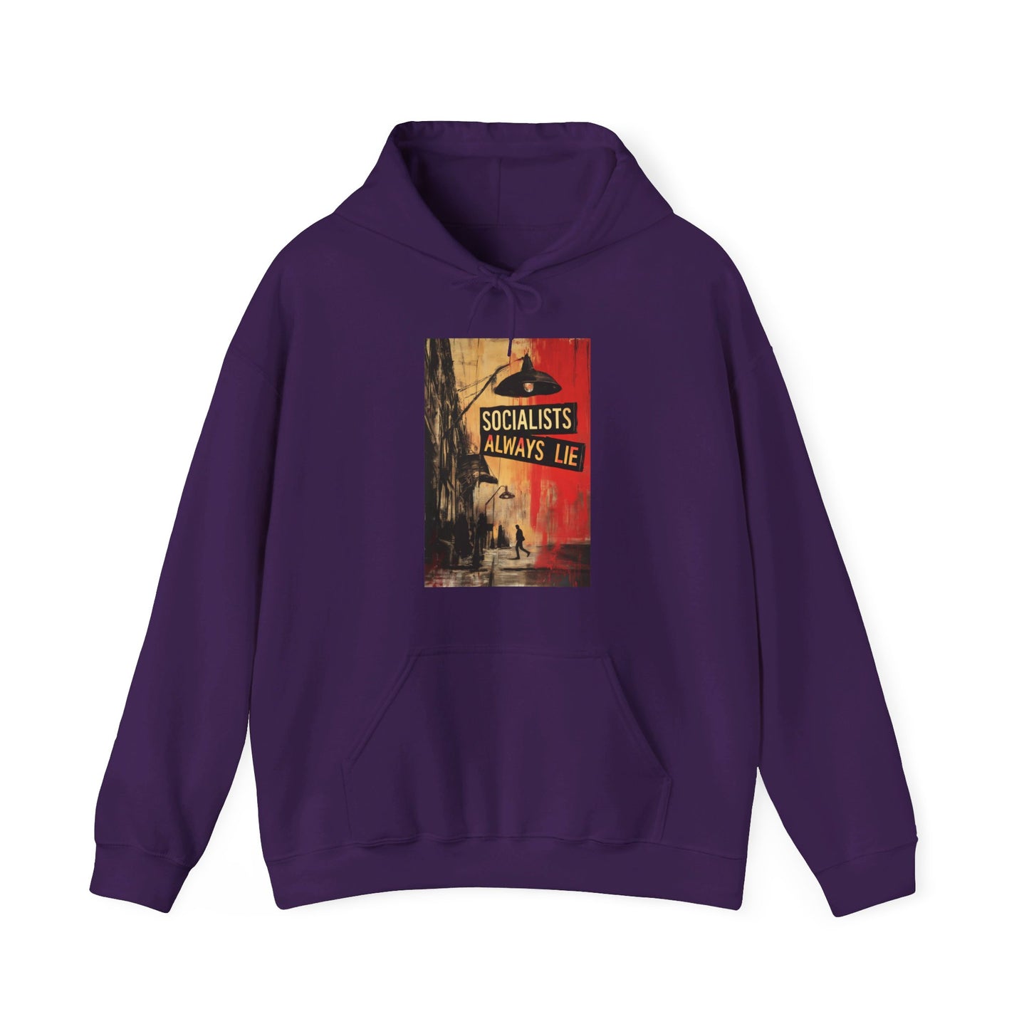 Socialists Always Lie - City Scene, Unisex Heavy Blend™ Hooded Sweatshirt