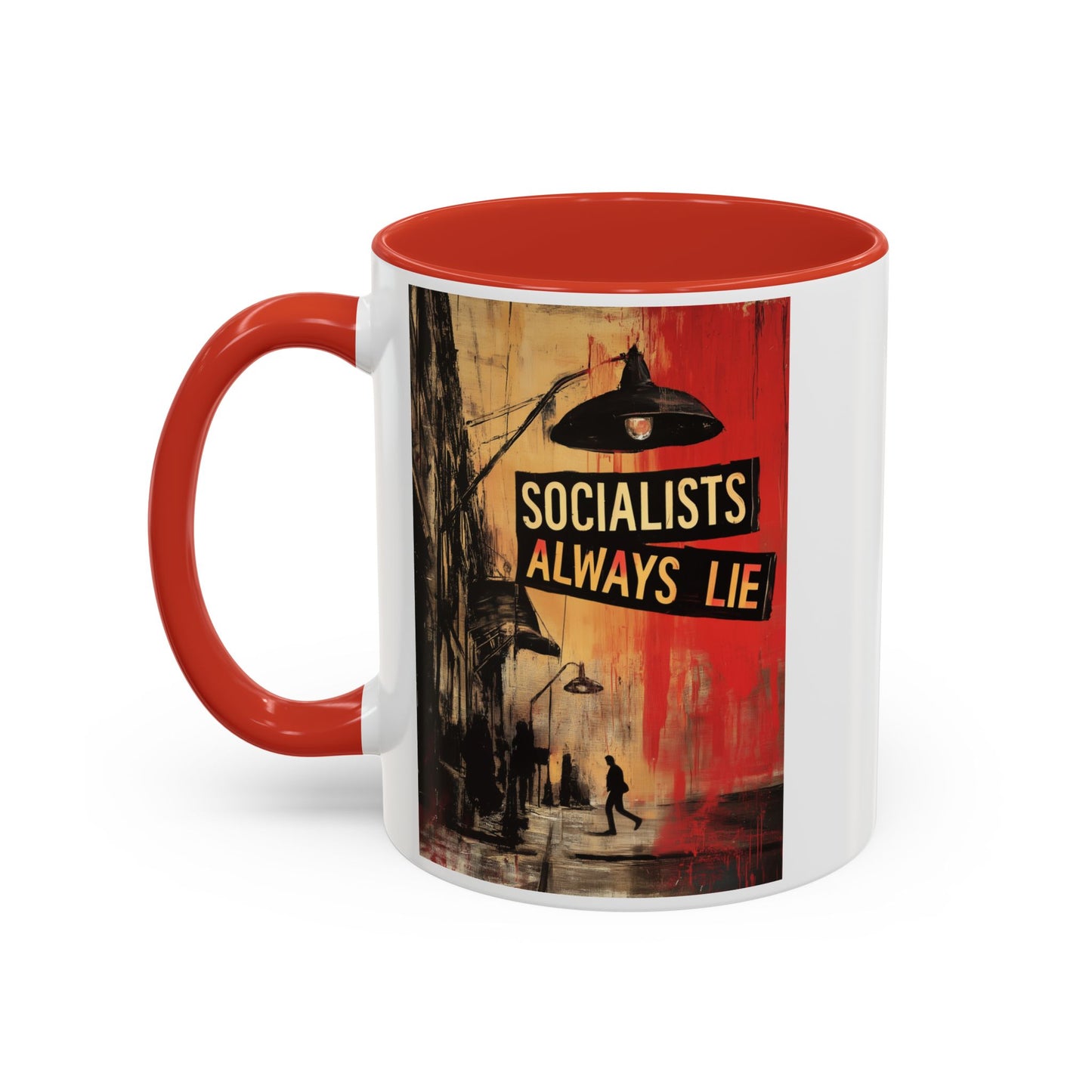 Socialists Always Lie - City Scene, Accent Coffee Mug (11or 15oz)