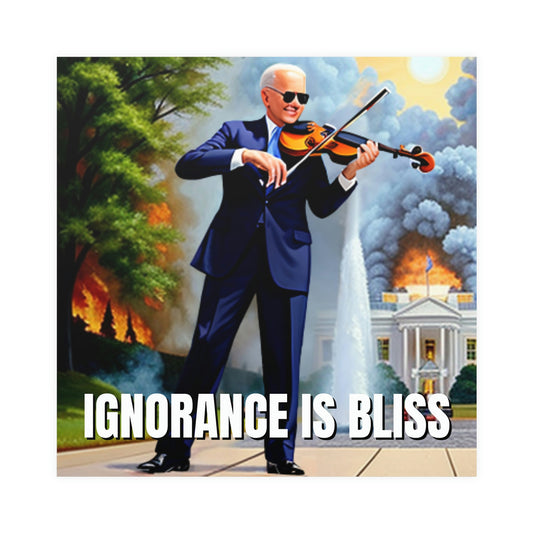 Ignorance Is Bliss Biden Matte Paper Poster