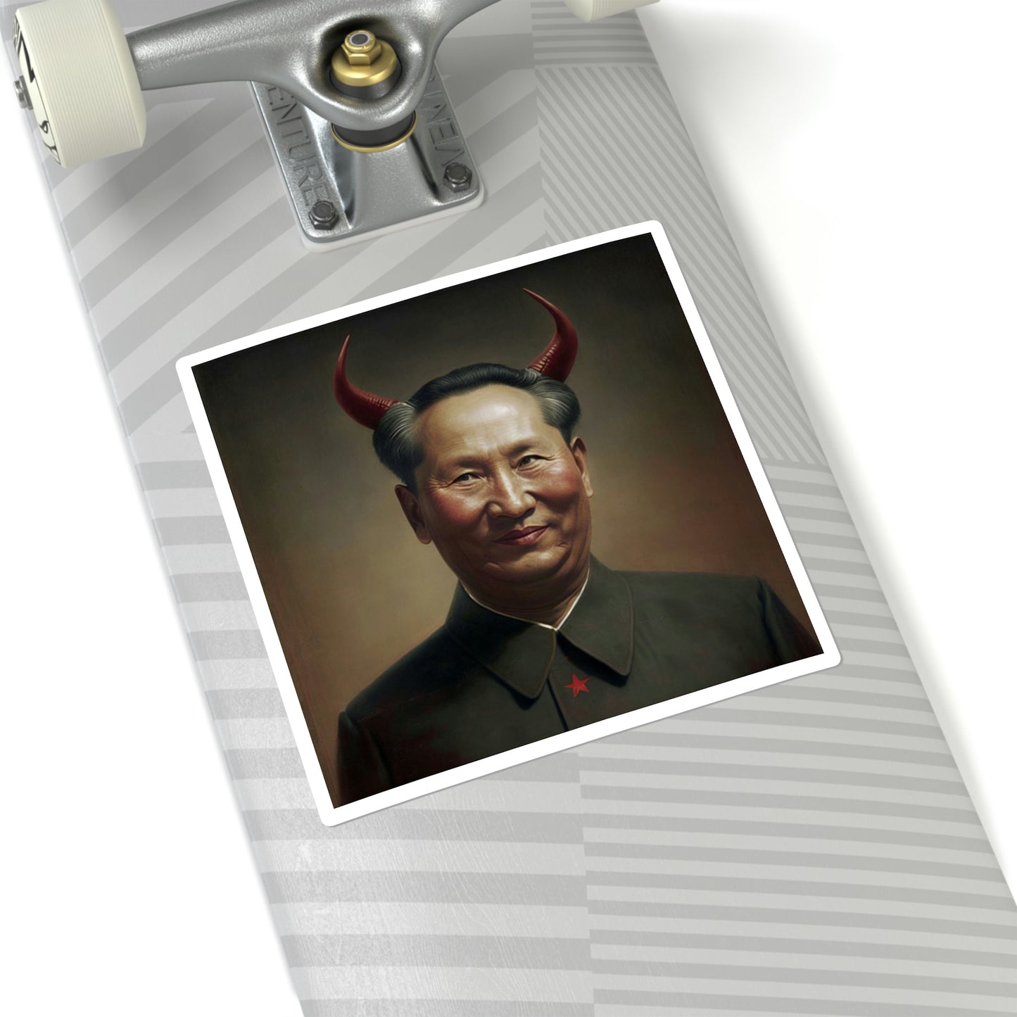 Portrait of The Great Leader Square Stickers