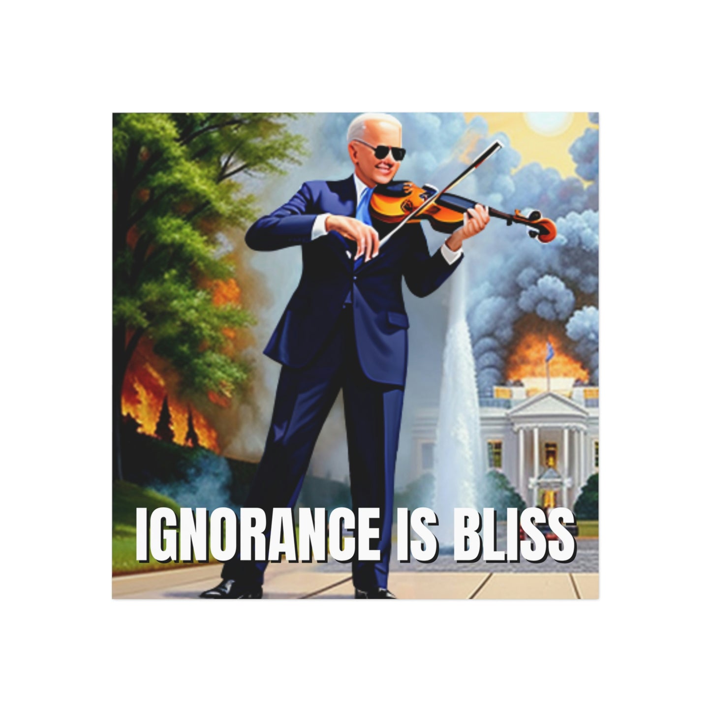 Ignorance Is Bliss Square Magnet