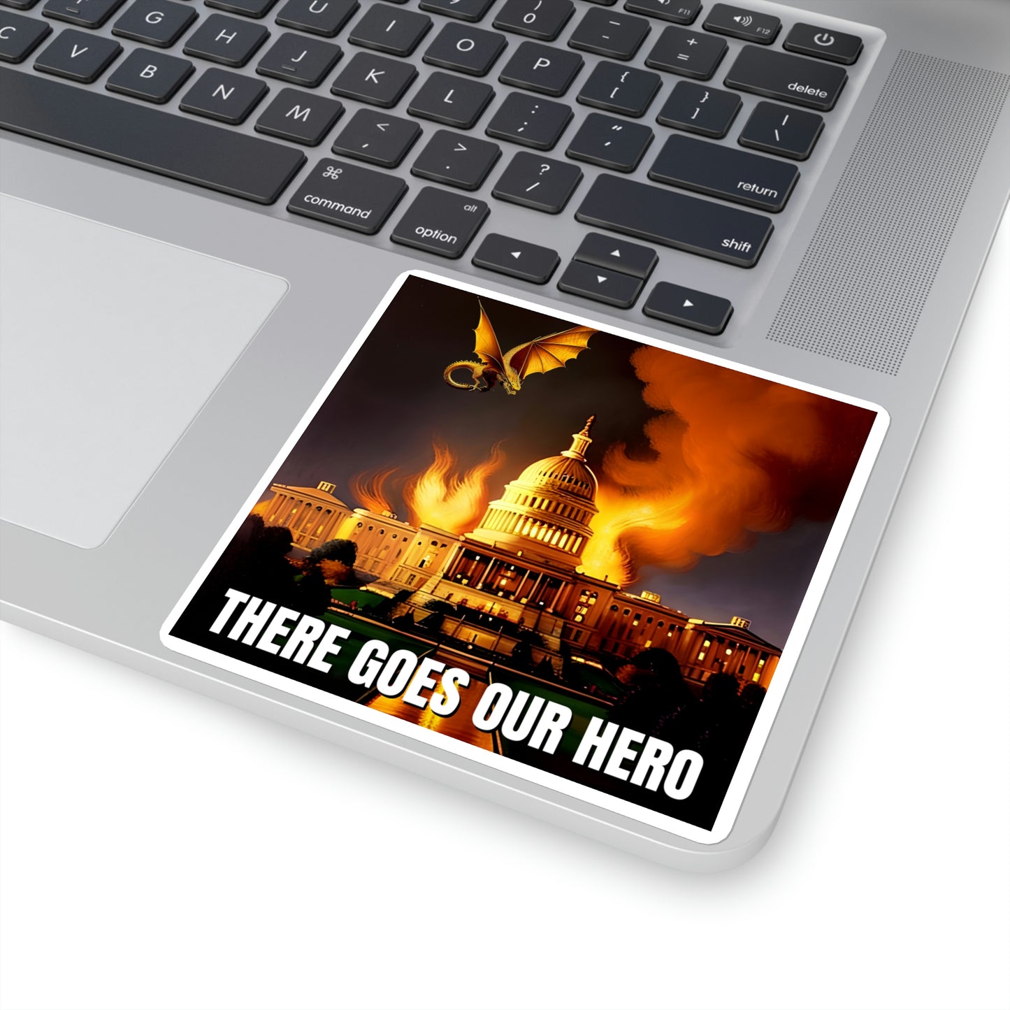 There Goes Our Hero Square Stickers