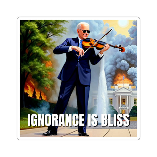 Ignorance Is Bliss Biden Stickers