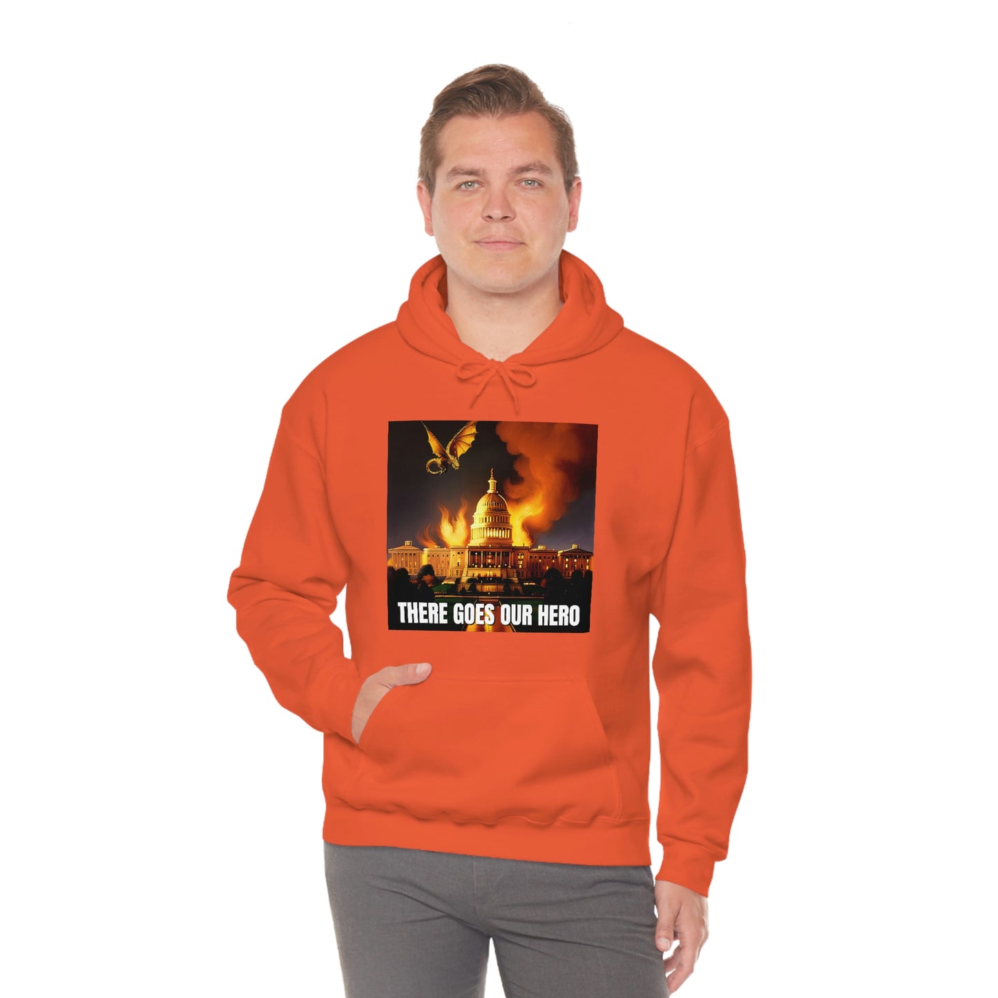 There Goes Our Hero Unisex Heavy Blend™ Hooded Sweatshirt