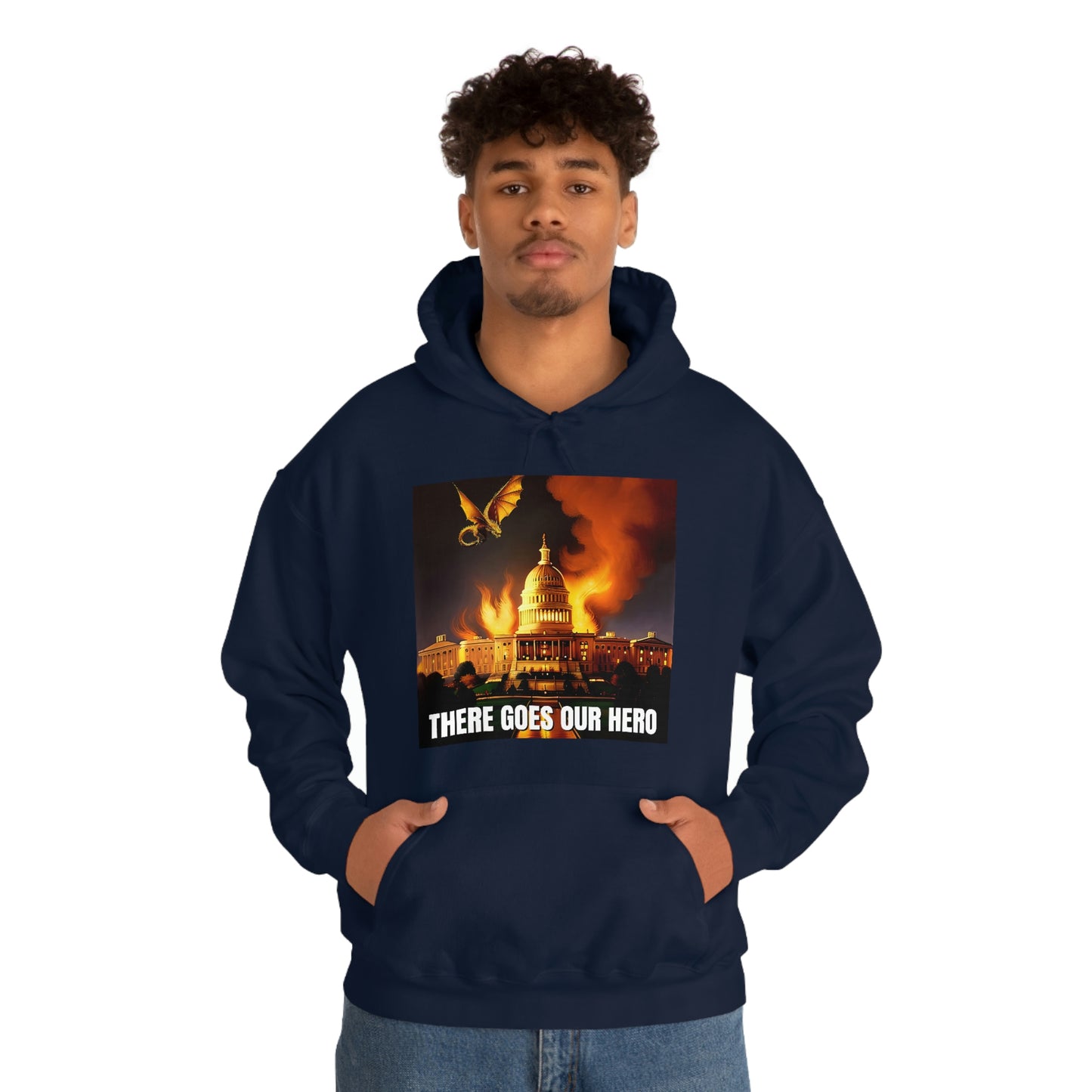 There Goes Our Hero Unisex Heavy Blend™ Hooded Sweatshirt
